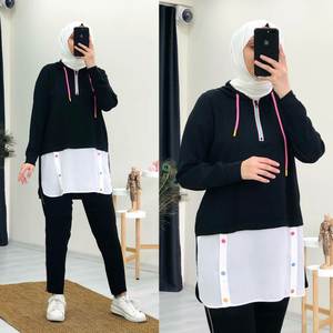 Nouvelle saison, robe longue deux pièces pour femmes, vêtements islamiques, abaya, kaftan, mode islamique, qualité turque - Product Image 5