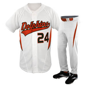 Venta al por mayor ligero cómodo totalmente personalizado poliéster béisbol uniforme para hombres transpirable ropa deportiva conjunto en Tallas grandes - Product Image 1
