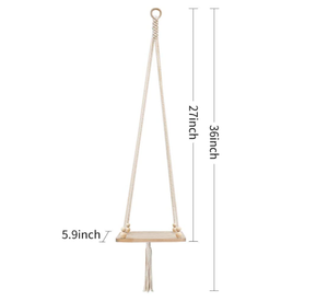 Macrame Plant Hanger Handmade Cotton Rope Wall Hangings Home Hanging Planters Flower Pot - Product Image 2
