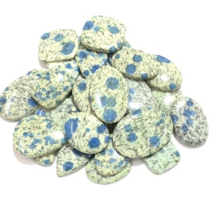 Piedra preciosa de jaspe K2 de calidad AAAAA, piedra suelta natural con certificado IGI, puntos blancos y azules, tamaños personalizables - Product Image 3