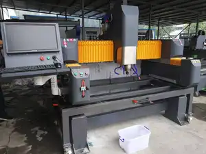 Mesin cnc wastafel pemoles potongan granit untuk mesin pemoles batu kuarsa untuk granit marmer lubang baskom batu CNC Router