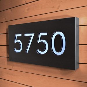 Panneau lumineux led en métal noir moderne, numéros <span class=keywords><strong>pour</strong></span> extérieur, <span class=keywords><strong>maison</strong></span>, <span class=keywords><strong>rue</strong></span>, illuminé, numéro, mur d'adresse - Product Image 6