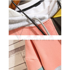 เสื้อฮู้ดผู้ชายแบบบล็อกสีกำหนดโลโก้เองได้เสื้อผ้าลำลองใส่ได้นานมีฮู้ดแฟชั่นสำหรับผู้ชายจาก viky Industries - Product Image 5