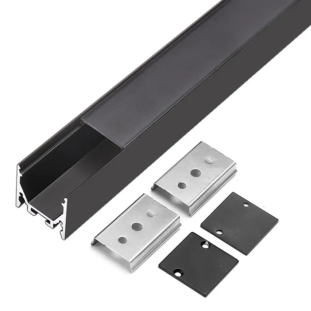 Extrusion de profil led, canal en Aluminium, avec diffuseur PMMA, boîtier pour bande led