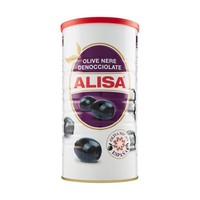 Alisa Verse Natuurlijke Ongepitte Zwarte Olijven Zoet en Sappig Picholine 2 kg Formaat 28/32 24 Maanden Houdbaarheid Gemaakt in Spanje