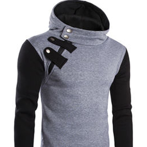 Style de mode masculine, sweat à capuche en coton molletonné à col long pour vêtements masculins - Product Image 3