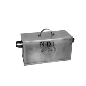 Contenedor de comida con acabado personalizado para galletas, caja de pan de Metal, contenedor de pan de Metal de gran capacidad, proveedor y fabricación de India