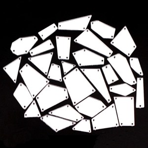 Diamantes de imitación para coser en espejo, cuentas de cristal para coser, trajes de espejo DIY, 50 Uds. - Product Image 1