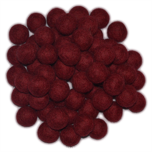 Boules de feutre de laine marron de 2,2 cm faites à la main, taches de rousseur, fabrication népalaise, décoration d'intérieur pour Noël, fête, 100 pièces livrées dans des sacs - Product Image 2