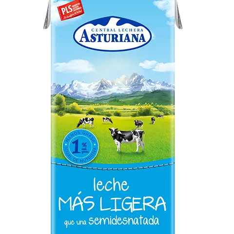 केंद्रीय LECHERA ASTURIANA यू एच टी 1% वसा अर्द्ध स्किम्ड दूध 1L