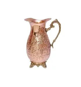 Bestest diseño calidad superior antiguo hecho a mano cobre teteras mango brillante utensilios de cocina mango brillante teteras jarra - Product Image 1