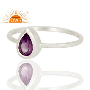 Best Selling Amethyst Gemstone Ring Handmade Jewelry Wholesale Designer 925 Sterling Fine Silver Ring - Product Image 2