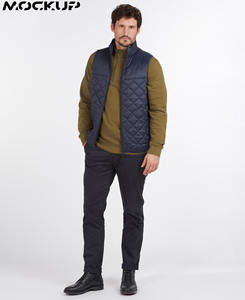 Gilet matelassé pour homme en différentes couleurs, sur mesure, de haute qualité, léger, en polyester, sans manches, avec fermeture éclair - Product Image 3