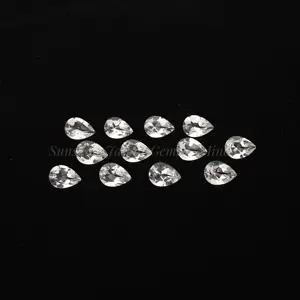 " 3X5mm Pear Cut Natural CLEAR QUARTZ CRYSTAL " Wholesale Factory Price High Quality Faceted Loose Gemstone | NATURAL CRYSTALS |