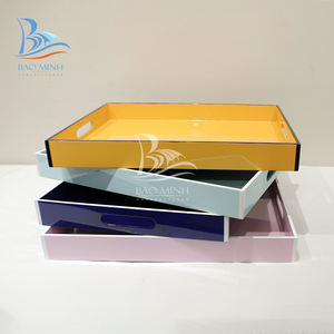 Plateau de service en laque de haute qualité, plateau de Table basse décoratif - Product Image 1