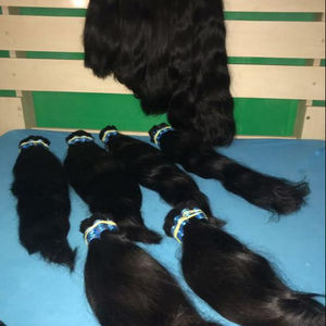 Unprocessed Indian Virgin <b>Human</b> <b>Hair</b> Bulk Natural Color Body Wave Loose Deep Afro Straight Wave Styles Raw Virgin <b>Hair</b> - Product Image 1