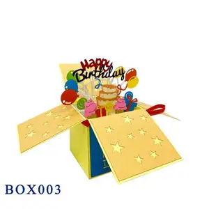 생일 선물 상자 3D 팝업 카드 핸드 메이드 하이 퀄리티 선물 친구 최고의 선택 신상품 선물과 공예