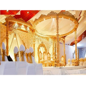 Ensemble de mandap de mariage en bois Queen Palace, design traditionnel indien, mandap de mariage élégant, installation de mandap de mariage asiatique, Suisse - Product Image 1