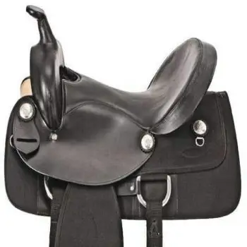 Open Store Black colour Western Premium Quality Skirting Leather Horse Saddle with Accessories Size Available-10 Inch to 18 Inch