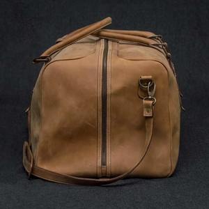 CLC unisexe grand sac polochon Vintage en cuir véritable fermeture à boucle à crochet à la mode motif de bonbons Logo personnalisé bagages de voyage de gymnastique - Product Image 4