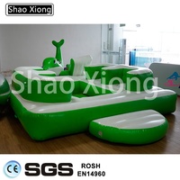 4 sièges Gonflable Salon Flottant Flottant Chaises Avec Table Île Flottante Pour Reste Dans L'eau en Ventes