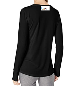 ขายส่งผู้หญิงสตูดิโอผ่อนคลายพอดีแขนยาวสต็อกแฟชั่นราคาถูกเสื้อยืดโพลีเอสเตอร์64%,เรยอน33%,3% แปนเด็กซ์นำเข้า - Product Image 5