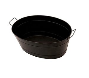 อ่างเครื่องดื่มงานปาร์ตี้ทำจากโลหะกัลวาไนซ์สีดำคอลเลอร์ขายส่ง - Product Image 2