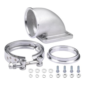 3,0 "Vband 90 grados fundido de codo adaptador de brida de acero inoxidable 304 con pinza para T3 T4 turbocompresor - Product Image 2