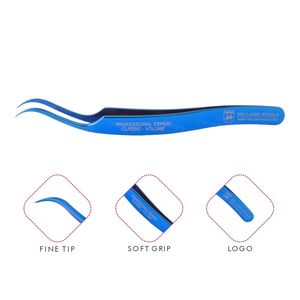 Pinzas azules para pestañas, en forma de serpiente, Etiqueta Privada, pinzas de extensión de pestañas, novedad - Product Image 2
