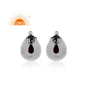 Pendientes de plata de primera ley con forma de pera para niña, aretes pequeños, plata esterlina 925, cobre Natural, Turquesa - Product Image 4