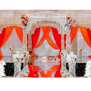 Nouveau mariage hindou traditionnel Jodha Akbar Mandaps concepteur blanc Jodha Akbar Mandaps UK dernières conceptions de Bollywood Mandap élégantes - Product Image 1