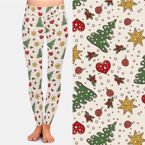 High Waist <b>Christmas</b> Print <b>Leggings</b> <b>Women</b> Full Length Stretch Knitted Yoga Pants Winter Casual Style - Product Image 2