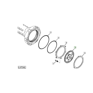 Pièce de rechange pour tracteur JD johdeere, numéro de pièce de disque de frein AL162808 - Product Image 1