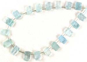 19 pièces de pierres précieuses naturelles bleues aigue-marine Rectangle forme bijoux rugueux fabrication de pierres bleues Collection coupe de Style - Product Image 2