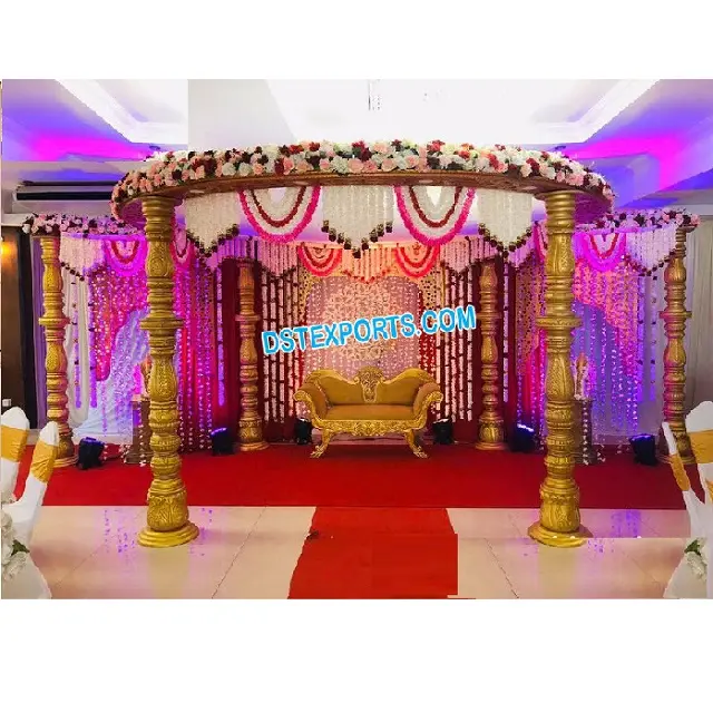 مانداب تاميل للزفاف, مانداب تاميل للزفاف بتصميم عتيق ، مناسب لحفلات الزفاف في جنوب الهند