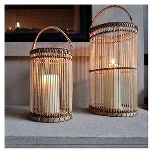 Unique Rattan <b>Bamboo</b> Lamp <b>Shade</b> Organic <b>Bamboo</b> Wicker Weaving Ceiling Chandelier Pendant <b>Lighting</b> for Home Decor - Product Image 2