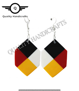 Boucles d'oreilles pendantes en résine de haute qualité, forme goutte d'eau, multicolores, taille personnalisable, tendance, pour femmes - Product Image 3