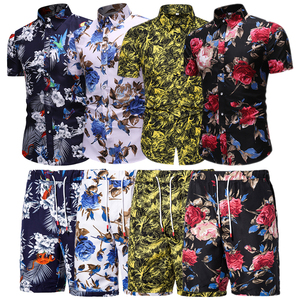 Camisetas de manga corta y pantalones cortos estampados para hombre, ropa de playa, conjunto de 2 piezas de verano, novedad de 2022 - Product Image 6