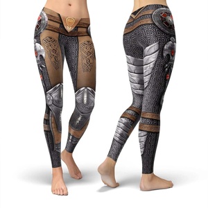 Leggings de yoga pour femmes, design personnalisé, spandex/polyester, extensibles dans quatre directions, antibactériens, avec cordon de serrage, pour l'entraînement - Product Image 1