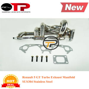 Pipre d'échappement OTP pour collecteur d'échappement en acier inoxydable SS304 pour Re nault R5 GT TUR BO - Product Image 3