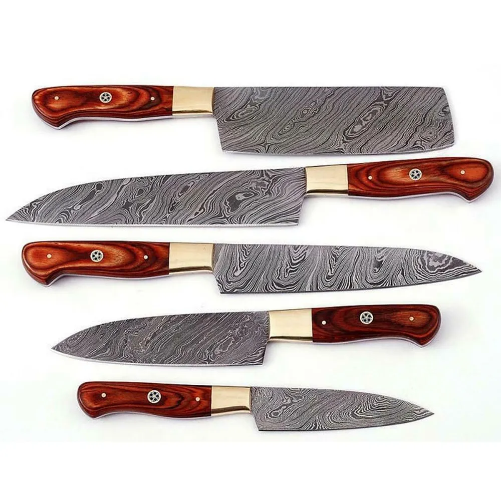 Juego de cuchillos de Chef de Damasco, juego de cuchillos de Chef con Logo personalizado, precio de fábrica, muy bajo, novedad de 2021