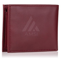 Dompet kulit minimalis pria, dengan saku depan panjang penutup terbuka dan lapisan kanvas produk terlaris