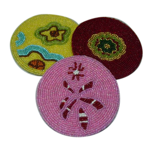 Dessous de verres avec perles, décoration d'intérieur, à la mode, nouvel arrivage, dessous de verre colorés, style moderne, taille Standard, soldes - Product Image 2