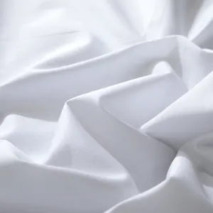 100 % cotton 280cm width 200TC plain white cotton percale fabrics for bed sheets hotel