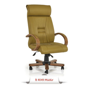 Silla de oficina ergonómica ejecutiva de cuero de malla de lujo para el hogar, estera de mesa con reposapiés, precio alto, OC-001 - Product Image 4