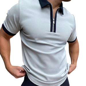 Camisas Casuales de Verano para Hombre, Manga Corta, Tejido Sólido, Algodón Orgánico Antiarrugas, Personalizables, Cuello Camisero - Product Image 4