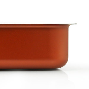 กระทะย่างเนื้อไม่ติดกระทะกระทะหินแกรนิตสีบรอนซ์เครื่องครัวทำจากโลหะทนทานเครื่องครัวอลูมิเนียมปลอดภัย - Product Image 4