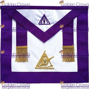Masonic Past Thrice Illustrious Master PTIM Hand Embroidered Apron | Masonic Regalia Apron Supplier - Product Image 6