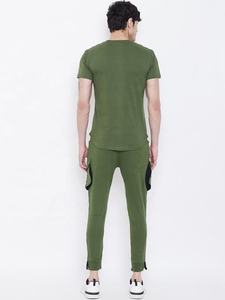 New Style <b>Men's</b> Olive <b>Green</b> Solid <b>Tracksuit</b> with pockets style by EVERGLOW - Product Image 2