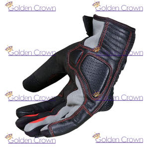 Guantes AirMesh y piel de cabra para motocicleta para hombre, guantes de cuero con pantalla táctil para motorista Cruiser Street Riding - Product Image 5